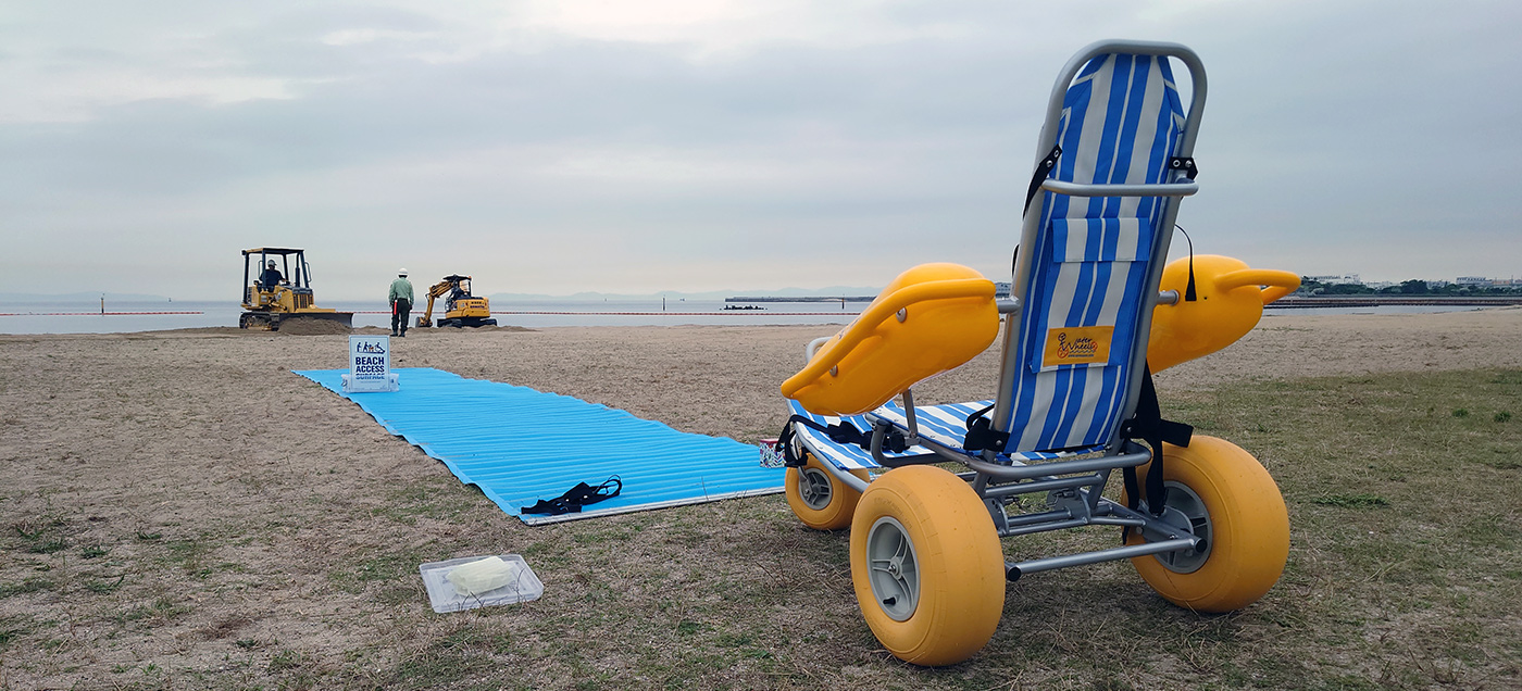 二色の浜海水浴場のバリアフリーエリア